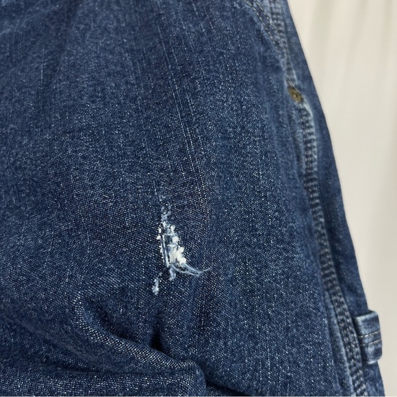 Wrangler 36x30 Fleece Lined Jeans Outdoor Chore Barn Winter Thick Warm Dark Wash - Picture 5 of 11